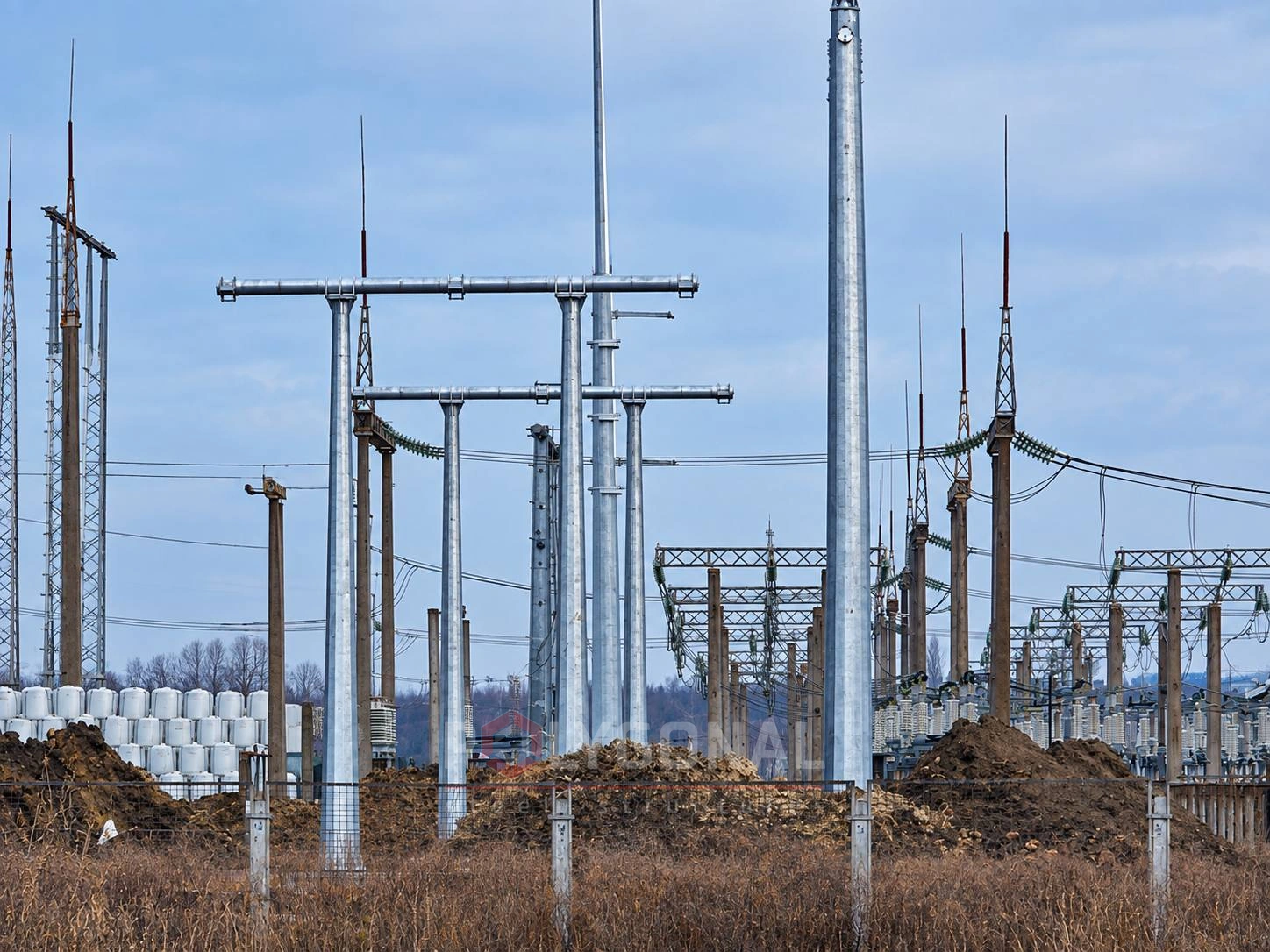 110 kV switchyard gantry at a completed site, photo 3