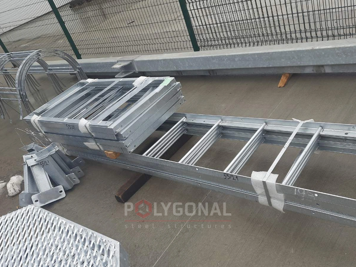 Galvanised ladders and cable trays